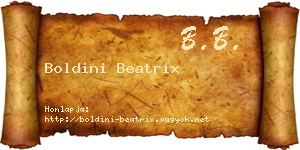 Boldini Beatrix névjegykártya